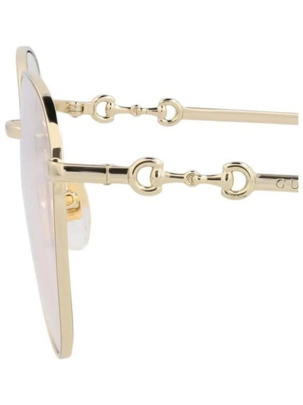 New Gucci Womens Round/Oval Gold Gold Transparent Fashion Designer Eyeglasses